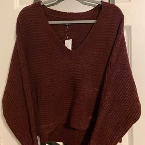 American Eagle cropped v-neck sweater